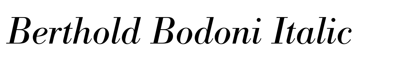 Berthold Bodoni Italic